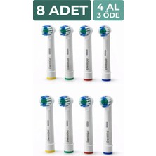 DentiGo Diş Fırçası Başlığı - Oral B | Braun Uyumlu - Elektrikli Diş Fırçası Yedek Başlıkları - 8'li Paket