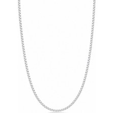 Oya Silver Ince Ezme Çapraz Işleme Gümüş Zincir Kolye 55CM [ZK606]