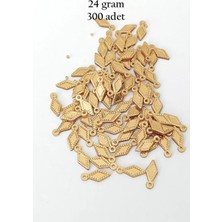 Beta Moda Hub Oya Abiye Bileklik Kolye Pleksi Metalik Plastik Pul Altın Renk 24 Gram 300 Adet - BNC550