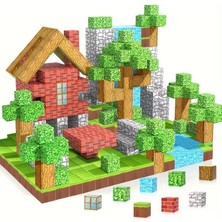 Kanilka 100 Parça Manyetik Minecraft Tarzı Blok Seti
