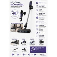 Tefal Kablosuz Dikey Süpürge – 140W Güçlü Motor, 45 Dakika Çalışma Süresi, H13 Hepa Filtre, LED Motorlu Başlık, Hafif Tasarım, El Süpürgesi Fonksiyonu