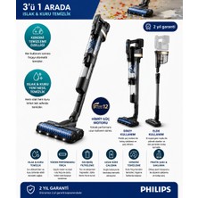 Philips Islak & Kuru Aqua Trio 9000 Seri Premium Dijital Ekran, Hibrit Güç Motorlu Kablosuz Dikey Süpürge, Kendini Temizleme Fonksiyonlu