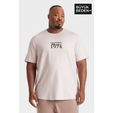 Superlife Süperlife Erkek Büyük Beden California 1974 Baskılı 3xl-6xl Bisiklet Yaka Tshırt SPR26TBS510-02