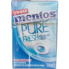 Mentos Pure Fresh Nane Draje Sakız 22 gr * 20 Adetli