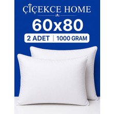 ÇİÇEKCE HOME Çiçekce Home Yastık Boncuk Silikon Elyaf Dolgulu 60X80 1000 Gram 2 Adet 1.kalite