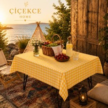ÇİÇEKCE HOME Çiçekce Home Pötükare Çok Amaçlı Piknik Örtüsü - Sofra Bezi 170X170 1 Adet