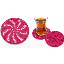 Muguetarts %100 El Emeği Dantel Bardak Altlığı 10CM.