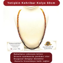 Yıldız Doğal Taş Sertifikalı Yetişkin Kehribar Kolye 60 cm Unisex