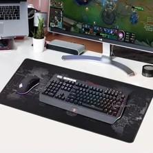 Esranın Dünyası 90X40 cm Dünya Haritası Desenli Kaymaz Mouse Pad - Büyük Klavye Altlığı