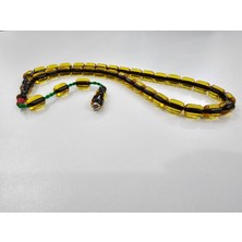 Zeyzun Usta Imzalı Sıkma Kehribar Tespih 9X12 mm Kapsül Kesim