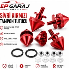 EP Garaj Otomotiv Üniversal Bütün Araçlara Uyumlu Sivri Kırmızı Tampon Tutucu – Sportif ve Güçlü Görünüm