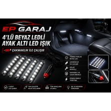 EP Garaj Otomotiv Üniversal Bütün Araçlara Uyumlu 4’lü Beyaz Ledli Ayak Altı LED Işık Seti