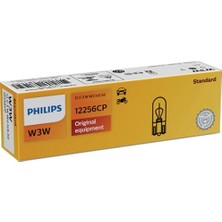 Philips W3W 12256CP Orijinal Ekipman Ampul, 12V 3W, Araç ve Motosiklet Için Standart Ampul