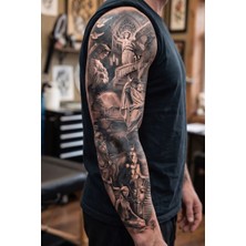 BP Tattoo Mitoloji Temalı Kol Kaplama Geçici Dövme 48 cm Uzunlukta Erkek Kullanıcılar İçin
