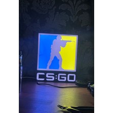 MEKTrend Cs:go Counter Strike Tasarımlı Dekoratif Aydınlatma Gece Lambası (23X19CM)