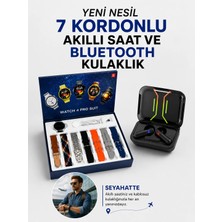 Elektronikçim 2025 Model Kablosuz Kulaklık ve Yeni Nesil Akıllı Saat Metal Kayış Plastik Kayış
