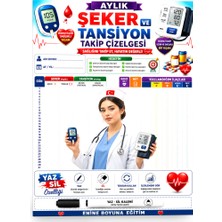 Enine Boyuna Eğitim Şeker ve Tansiyon Takip Çizelgesi – Yaz-Sil Defteri