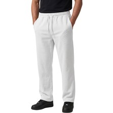Rizzup Beyaz Baggy Style Likralı Lastikli Ipli Erkek Spor Pantolon 2600262