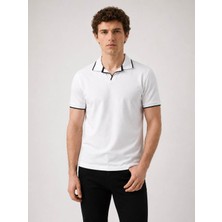 Loft Regular Fit Beyaz Erkek Polo Yaka T-Shirt LF2042872