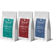 Fikaldi Coffee Orta Amerika Seti Yöresel Kahveler (Çekirdek ve 5 Farklı Öğütme Seçeneği) 3'lü