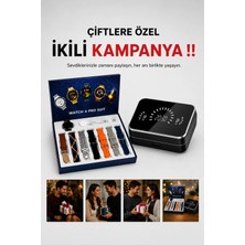 Powerbank Aynalı Bluetooth Kulaklık ve Akıllı Saat Seti Anc Özelliği Dokunamatik Aby