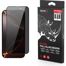 Apple iPhone 16 Pro Zore Rika Premium Privacy Temperli Cam Ekran Koruyucu