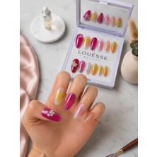 Louesse Beauty Louésse Candy Splash Takma Tırnak 12’li  Renk Geçişli Taşlı Nail Set