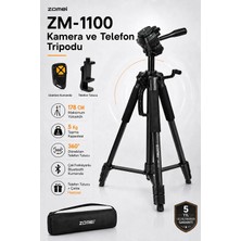 Zomei ZM-1100 Profesyonel Telefon/kamera TRIPODU-360’ Dönebilen Telefon Tutucu ve Bluetooth Kumanda