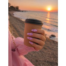Louesse Beauty Louésse Berry Mist Takma Tırnak 12’li  Pembe Mor Geçişli Fresh Nail Set