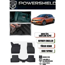 POWERSHIELD Volkswagen Polo 2017-2022 Uyumlu Araca Özel 5D Premium Havuzlu Oto Paspas Takımı