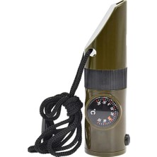 Yüksek Desibel Termometreli Pusulalı Ledli Kamp ve Deprem Çanta Düdüğü / FC226