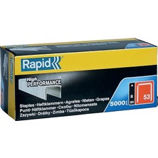Zımba Teli Tip 53, 8 mm Zımba, 5.000 Adet Büyük Paket, Ahşap ve Kumaşlar Için Ince Tel Kıskaçlar
