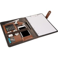 Kapaklı Sekreterlik Padfolio Hesap Makinalı A4 100 Yaprak Kapasiteli Vegan 24,5X32 Cm.