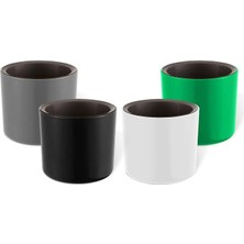 4 Adet Mimoza Saksı Küçük Boy Plastik Kaktüs Sukulent Saksısı (Karışık, 0.2 Litre)