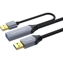 USB 3.0 Uzatma Kablosu Sinyal Güçlendirici Extender Destekli Usb-A Uzatıcı Kablo 20 Metre