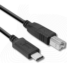 7049 3 Metre Type C To USB Printer Yazıcı Tarayıcı Ara Bağlantı Kablosu 1 x USB 3.1 Type C Erkek - Yazıcı Printer Type B Erkek Kablo Çift Yönlü Kullanma (LN-7049 Type C To Usb)