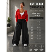 BSBSPOR Büyük Beden Ayarlanabilir Lastikli Paça Baggy Kalıp Bol Günlük Eşofman Altı