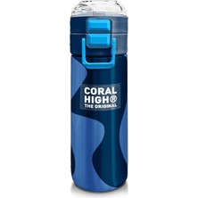 High 500 ml Lacivert Mavi Desenli - Erkek Çocuk Paslanmaz Çelik Okul Termosu/suluk/matara