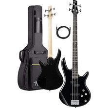 MBG-400BK Üst Segment Profesyonel Bas Gitar 4 Telli (Softcase Gigbag ve Kablo Dahil)