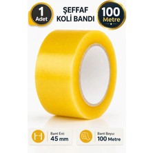 Arkhelais Bant - Koli Bandı Şeffaf - Paketleme Bandı 45 mm x 100 Metre - Güçlü Yapışkanlı Dayanıklı Ambalaj Bandı 1 Adet