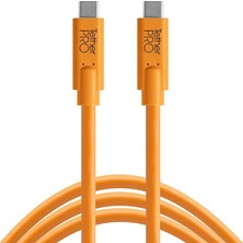Tools Tetherpro Usb-C To Usb-C - Bağlantı Kablosu 15' (4.6m) Dslr Kamera ve Laptop, Turuncu