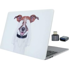 MacBook Air M1 Kılıfı 13.3 Inç A2337 A2179 A1932 Uyumlu Sert Kapak Hard Case Koruyucu Kılıf Komik Köpek Desenli Uv Baskılı Çizilme Önleyici Laptop Kılıfı Beyaz