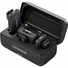 Blink 500+ B2 2 Kişilik Kablosuz Mikrofon Sistemi, Cihaz Montajlı Alıcı 3,5 Mm, Usb-C ve Yıldırım Çıkışları, Şarj Kutusu, Gürültü Önleyici ve Manyetik Montaj
