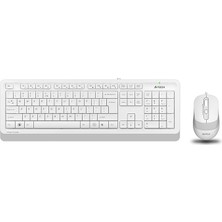 F1010 Q USB Türkçe Fn-Multimedya Klavye+Optik 1600DPI Beyaz Mouse Set