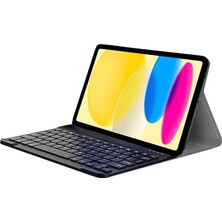 iPad 10.nesil 10.9 Inch 2022 Bluetooth Klavyeli Standlı Kılıf - Bkk1