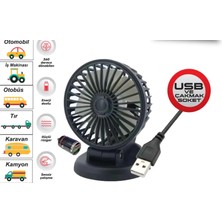 Ekolmaks Vantilatör 12V USB Soketli Torpido Üstü Tekli