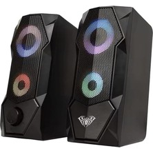 N-301 10W Masaüstü Rgb Gaming Oyuncu Pc 1+1 Speaker Hoparlör