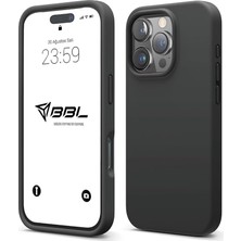 iPhone Kılıf Ince Sıvı Silikon 3 Katmanlı Tam Kaplamalı Yumuşak Jel Kauçuk Kılıf Kapak (Siyah, iPhone 16 Pro)