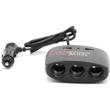 Ekolmaks Çakmak Çogaltıcı Soket Kablolu 3 Lü + 2 USB 60W 12V/24V