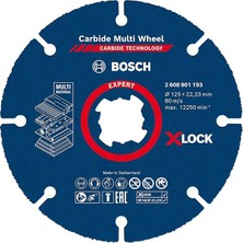 Professional 1x Expert Carbide Multi Wheel X-Lock Kesici Diskler (Sert Ahşap, Çivili Ahşap, Plastik, Alçıpan Panel, Ø 125 Mm, Aksesuar Küçük Avuç Taşlama Makinesi)